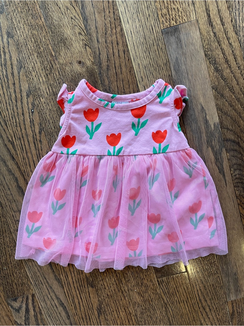 Hanna Andersson Pink Tulip Tulle Dress 0–3M